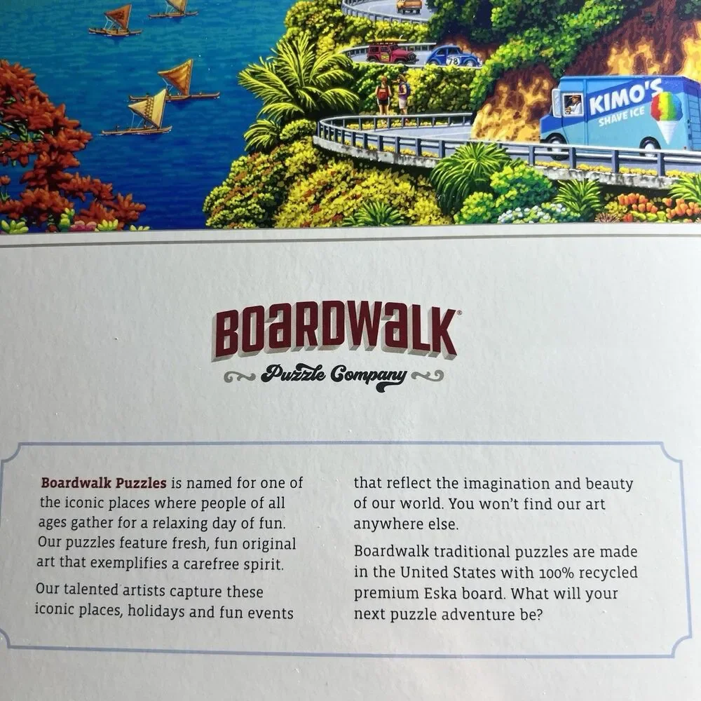 New Maui Road to Hana by Boardwalk 500 Piece Jigsaw Puzzle made in usa gift